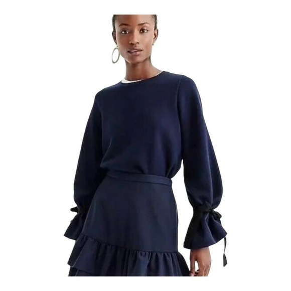 J.Crew Mercantile sweatshirt with tie sleeve - Picture 2 of 7